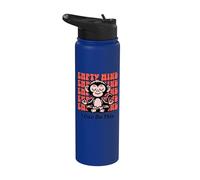 Animación de mono meditador, chimpancé de yoga para principiantes Stainless Steel Insulated Water Bottle