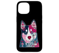 Animación navideña de Patchwork Colorido para Perros Carcasa para iPhone 15