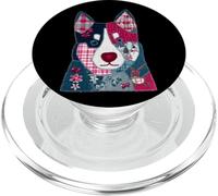 Animación navideña de Patchwork Colorido para Perros PopSockets PopGrip para MagSafe