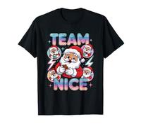 Animación navideña de Team Nice Santa Squad Camiseta