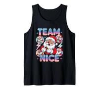 Animación navideña de Team Nice Santa Squad Camiseta sin Mangas