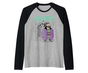 Animación Vintage de Kevin Smith Jay & Silent Bob Xmas Knight Camiseta Manga Raglan
