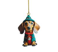 animados lindo perro coche colgante árbol colgante árbol de Navidad decoración del ventana coche ornamento mochila ornamento Navidad elefante regalo 1 pieza HogarFiesta de Vacaciones (G, One Size)