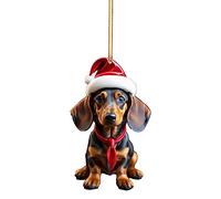 animados lindo perro coche colgante árbol colgante árbol de Navidad decoración del ventana coche ornamento mochila ornamento Navidad elefante regalo 1 pieza HogarFiesta de Vacaciones (G, One Size)