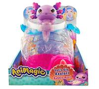 ANIMAGIC - Acuario Axolotl - para Transportar tu Mascota Electrónica & Lumínica - para Niños a Partir de 4 Años - Juego Sensorial & Interactivo - Incluye el Acuario y un Axolotl Morado