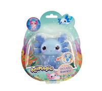 Animagic Let's GLO Axolotl Azul - Una Mascota Electrónica Desde 4 Años | Cuerpo extensible que flota y brilla en el agua - experiencia táctil y sensorial única - juguete de baño original
