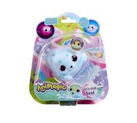 Animagic Let's GLO Seal Azul - Foca Interactiva con Luz Ideal Desde 4 Años | Material suave y elástico con luces LED integradas - juguete sensorial adorable - idea de regalo de cumpleaños