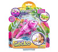 Animagic Let's Go Gecko Rosa Interactivo Caminar Electrónico Pet Sobre 50 Sounds