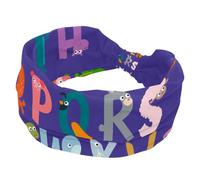 Animais - Diadema con letras del alfabeto para mujer, diademas anchas y suaves, antideslizantes, para yoga, fitness, viajes, gimnasio, accesorios para el cabello