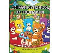 Animais divertidos em piquenique