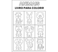Animais Divertidos para Colorir: Livro educativo para crianças dos 3 aos 7 anos com desenhos grandes e fáceis