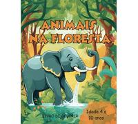 Animais na Floresta: Livro de colorir