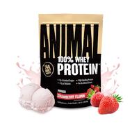 ANIMAL 100% Whey Protein Powder (Strawberry) - Proteína en polvo con 23 g de proteína y 4,6 g de BCAA para el desarrollo muscular - Batido de proteínas con glutamina y otros aminoácidos - 1kg