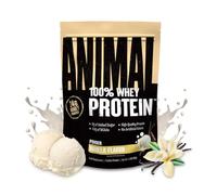 ANIMAL 100% Whey Protein Powder (Vanilla) - Proteína en polvo con 23 g de proteína y 4,6 g de BCAA para el desarrollo muscular - Batido de proteínas con glutamina y otros aminoácidos - 1kg