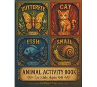 Animal Activity Book for Kids Ages 4-8: Mazes, Picture Sudoku, Dot to Dot, Word Search, Color by Number and Coloring Pages - Fun Screen-Free Puzzle Workbook for Boys and Girls