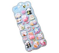 Animal Adhesive Scrapbooking Supplies - 3D Stickers, Bunny Soft Bubble Stickers | Animal Decals, Creative Adhesive Decorations for Pencil Case Notebook Tablet Laptop Water Bottle Skateboard