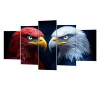 Animal Águila Diamond Painting, 5 Pcs 5D Kit Mosaico Pintura de Diamante, Kit Bordado en Punto de Cruz Manualidades Adultos, DIY Gran Tamaño Cuadro Damantes, Decoracion Hogar Regalos 60x125cm P-d-1623