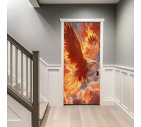 Animal Águila Libertad Fantasía Puertas Arte Autoadhesivo Puerta Pegatina Póster Wallpaper Mural Wall Sticker Foto 77 x 200 cm Puerta De Pvc Extraíble Para Salón Dormitorio Baño Cocina Oficina