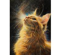 Animal Alfombra Anudada Para Hacer Boceto De Gato Kit Para Alfombras Con Gancho De Pestillo，Tapiz De Lona Con Patrones Preimpresos Grandes，Manualidades De Bordado Para Adultos Para Felp 33x45in