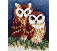 Animal Alfombra Anudada Para Hacer Búho De Dibujos Animados Kit De Costura De Crochet，Kits Clásico De Alfombras Con Aguja De Pestillo Para Adultos，Set De Manualidades 3D Para Decoración 35x46in