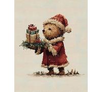 Animal Alfombra Anudada Para Hacer Oso De Dibujos Animados Juego De Alfombras Diy Con Tapete De Lona Impreso，Hilo De Ganchillo，Bordado，Gancho Y Pestillo，Tapiz Para Decoración Del Hogar 33x45in