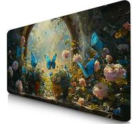 Animal Alfombrilla Ratón XXL 1000x500x3mm Mouse Pad Grande Gaming Mariposa Alfombrilla Escritorio con Base Antideslizante, Precisión y Velocidad en Juegos, Mousepad para Ratón y Teclado, Regalo F0-847