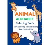 Animal Alphabet Coloring Book: 26 Cut Animals to Color