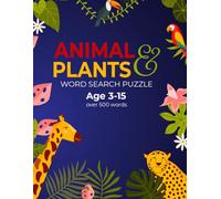 Animal and Plants Word Puzzle book 2025 - 2026 specially designed for Kids / Teens / Seniors and Adults
