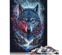 Animal Art Wolf Rompecabezas Imposible,desafío para Adultos Juego Educativo 1000 Piezas Obra De Arte De Juego De para Adultos Y Niños 1000pcs (75x50cm)