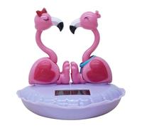 Animal Bailando Solar,Animales de baile de energía solar,Consola Central Flamingo - Decoración de cabeza sacudida del tablero de instrumentos del coche, Juguete de cabeza sacudida de San
