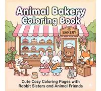 Animal Bakery Coloring Book: Cute Cozy Coloring Pages with Rabbit Sisters and Animal Friends (Little Cozy Escapes)