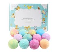 Animal Bath Balls Set - Kids Bath Bombs with Toys, 12PCS Animal-Themed Bath-Balls with Surprise Toys, Fizzy Bubble-Bath Set | for Kids Boys Girls Birthday Holiday Playdates Summer Travel Bathroom Hote
