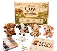Animal Bead DIY Tiny 3D Beaded Kit Animals DIY 3D Creative Bead Embroidery Kits Complete Accessories Beadwork Crafts Kit Cute Craft Set for Crafting Enthusiasts Girls Women Teens Adults