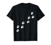 Animal Bear Tracks Paw Prints Camino de Sendero Diagonal Camiseta