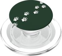 Animal Bear Tracks Paw Prints Camino de Sendero Diagonal PopSockets PopGrip para MagSafe