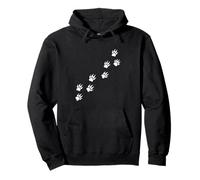 Animal Bear Tracks Paw Prints Camino de Sendero Diagonal Sudadera con Capucha