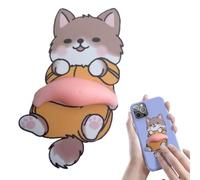 Animal Belly Sticker, 3D Cute Silicone Squeezable Belly Decal, PVC Waterproof Cute Cartoon Animal Stickers, Self-Adhesive Stickers For Home Car Office Phone Case Notebook Scrapbook Journal Laptop