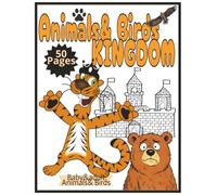 Animal & Birds KINGDOM: Baby & adult Easy Coloring BOOK FOR KIDS