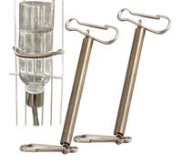 Animal Cage Water Bottle Holder | Hamster Cage Water Dispenser Fastener, Wire Cage Bottle Holder, Alloy Spring 2 Pcss Drinking Bottle Buckles, Cage Accessories for Rabbits, Guinea Pigs, Hamsters