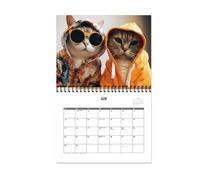 Animal Calendar For Wall - Animal Walls Calendar 2025 Household Cats | Colorful 12 Month Wall Calendara, 2025 Household Cats Calendars, Dangling Calendars For To-Do List, Scheduling