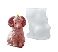 Animal Candle Mold - Sheep Shape Mold for Candle Making | Non Stick Silicone with Sturdy Texture, Perfect for Wax, Soap, or Resin Projects, Reusable Craft for 2.68x1.89x2.76 in