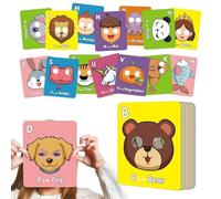 Animal Cards, 26 Alphabet Flash Cards for Kids, Interactive Educational Letter Game, Learning Toy with Cute Animals, Ideal for Children Ages 3 to 5, Homeschool, Kindergarten, Classroom