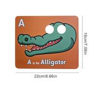 Animal Cards, Alphabet Flash Cards, 8.66x7.09inches, Educational Learning Toy, Interactive Letter Recognition Game, Child-Safe Material, Ideal for Travel, Birthday, Homeschool, Classroom, Car Trips