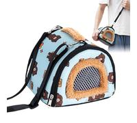 Animal Carrier Bag, Small Pet Carrier, Small Travel Cage, Waterproof Soft Animal Cage, for Hamsters Cute Rodents Hedgehog Chinchilla Chameleon Lizards Camping Moving Commuting