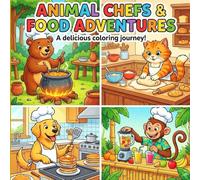 ANIMAL CHEFS & FOOD ADVENTURES: A delicious coloring journey