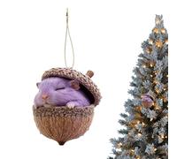 Animal Christmas Ornaments - 2D Acrylic Cute Acorn Colging Decor, Holiday Tree Decor Set for Winter Party Home Use, Wall Decor for interior Outdoor Display, Festive Animal Ornament Decor Set