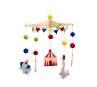 Animal Circus Mobile, accesorio para moisés de 42 x 26,2 cm, decoración musical para cuna, de actividad sensorial, pieza colgante giratoria, accesorios de apoyo para dormir, ayuda visual