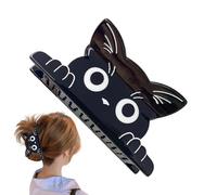Animal Claw Clips, Cute Cat Shape Hairpin, 5,91 x 4,72 x 3,15 pulgadas, Stylish Hair Accessory, Construcción, Cómodo Grip Design for Daily Wear and Holiday Styling, Black