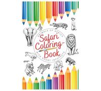 Animal coloring book for ages 8 and up - templates of 35 African animals to color in. Promotes creativity.