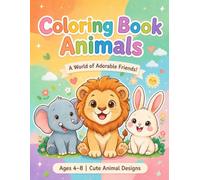 Animal Coloring Book for Kids: 50 Cute Baby Animals: Fun Facts & Large Coloring Pages for Toddlers and Kids
